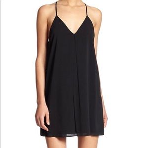 Alice and Olivia Fierra Y-Back Mini Dress in Black